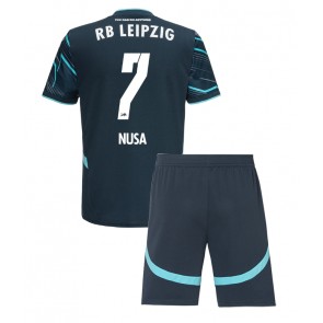 RB Leipzig Antonio Nusa #7 Dětské Alternativní dres komplet 2024-25 Krátký Rukáv (+ trenýrky)